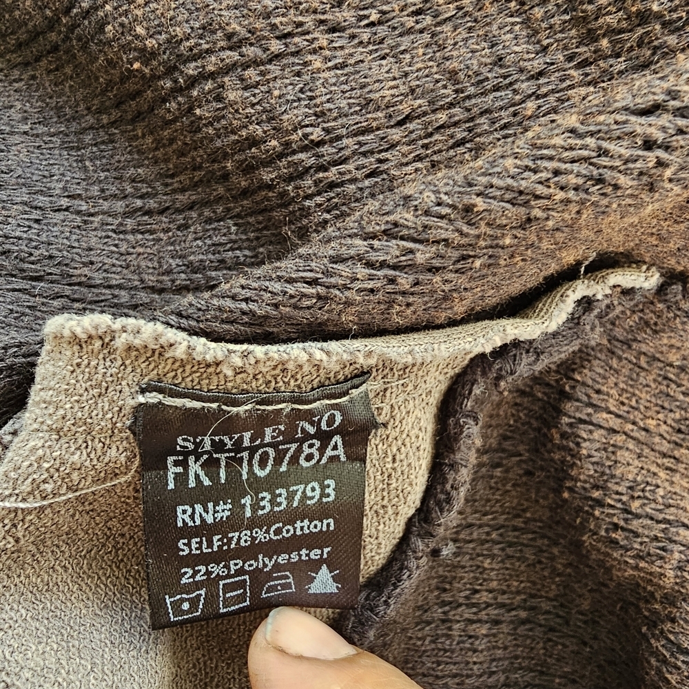 POL Earthy Patchwork V-Neck Sweater - Picture 9 of 9